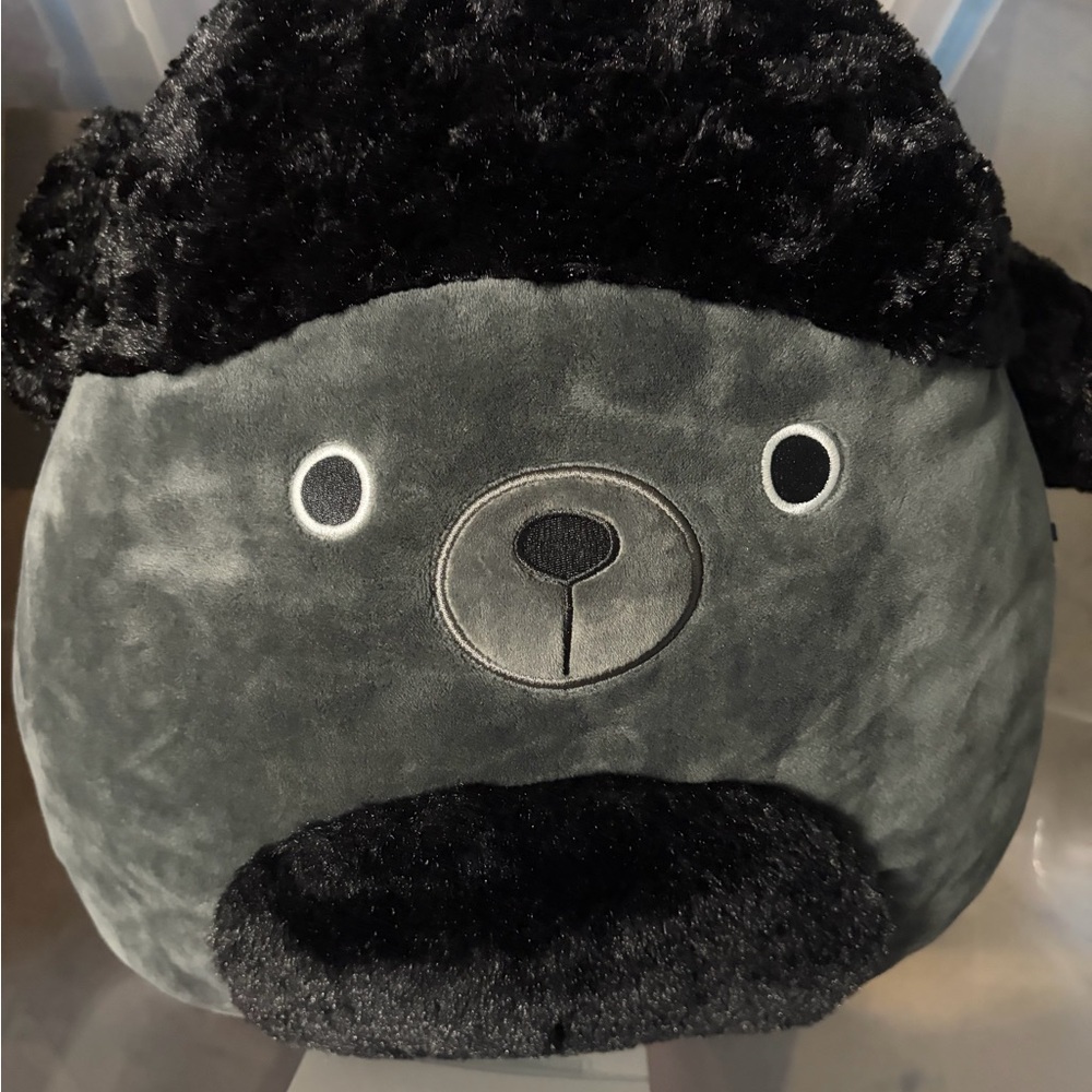 squishmallows 14" rare Poodle Jettward the black poodle